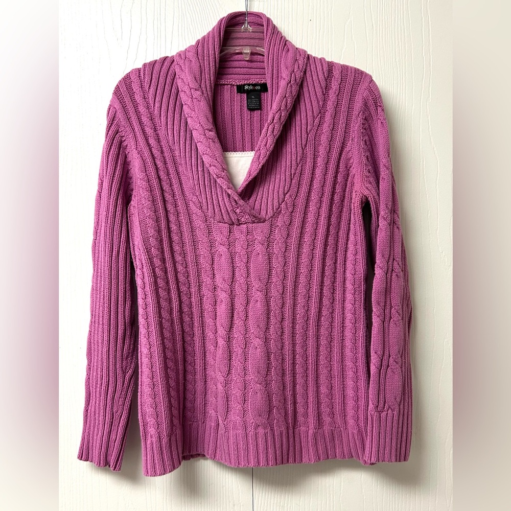 Style & Co. Women's Cowl Neck Sweater in Pink